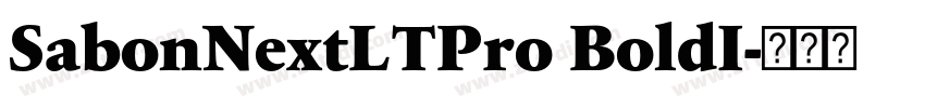 SabonNextLTPro BoldI字体转换